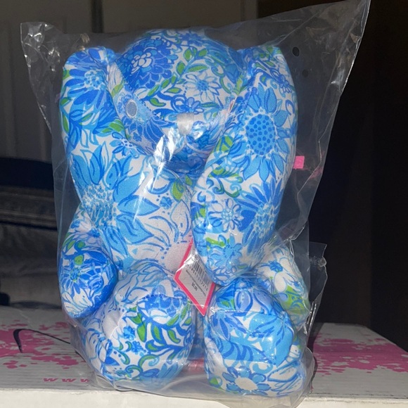 NWT /NIP Lilly Pulitzer GWP Bunny Plush Zanzibar Frenchie Blue Suns Out #008005 - Picture 2 of 6